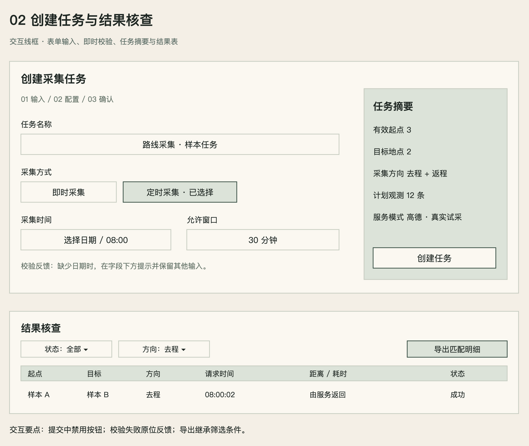 图 2 · 关键页面交互线框